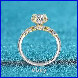 Royal 1ct Diamond Wedding Ring White Gold Box & Papers Lab-Created