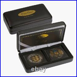 Royal Arms Of England And Royal Arms Of Britain Golden Enigma 2 Silver Coin Set