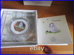 Royal Mint 2022, Eyeore, 50p Silver Proof Coloured, Excellent & Complete