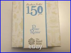 Royal Mint Beatrix Potter 2016 Peter Rabbit Silver Proof Colour UK 50P Boxed COA
