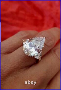 SALE Elizabeth Taylor 10.75 carat t. W. Ring Lab Diamonds 18k Gold Clad size M