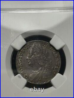 SASA 1757 Great Britain Silver 6 Pence Ngc Au55