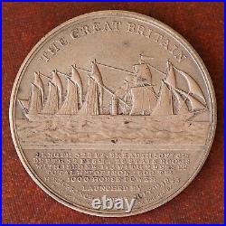 Safe Return Of SS Great Britain To Bristol, 1970. Medal In Silver. Boxed. 38mm