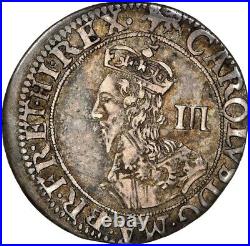 Scarce Silver 1643-44 England Great Britain 3 Pence York Charles I NGC XF45