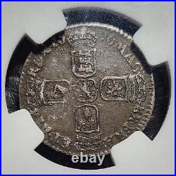 Silver 1696 Great Britain 6 Pence 1st Bust NGC XF45 William III