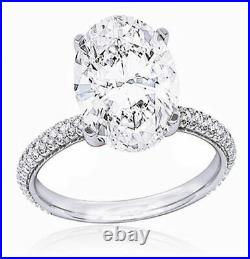 Stunning 1.75 Ct. Oval Diamond Round Micro Pave Engagement Ring
