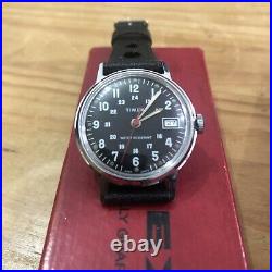 VINTAGE MILITARY STYLE Watch TIMEX GREAT BRITAIN 1975 In FWCCondition With Box