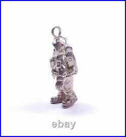 Very Rare Vintage Silver Nuvo Astronaut Space Charm Solid 925 Sterling