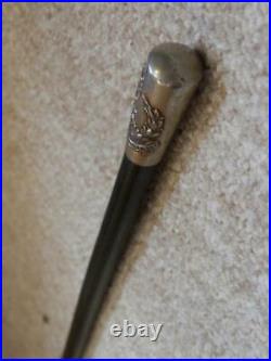 Victorian Military Swagger Stick The 1st Gloucestershire Regiment Silver Top
