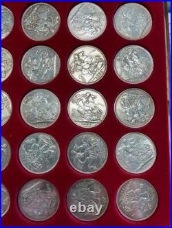 Victorian Silver Crown Collection of 30 Dates Range from 1887-1896c