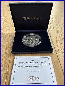 Westminster 2006 5oz Silver commemorative coin 90th anniversary of the Somme